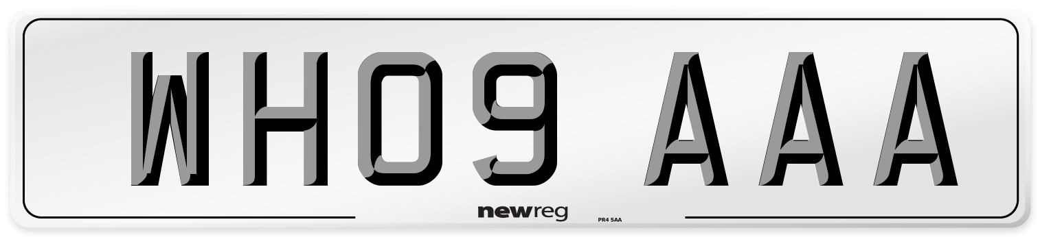 WH09 AAA Number Plate from New Reg